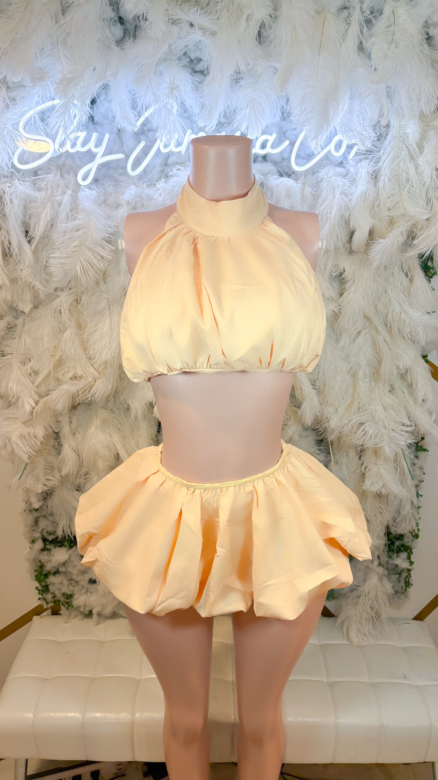 READY TO SHIP Flowers Will Bloom Bubble Hem Set