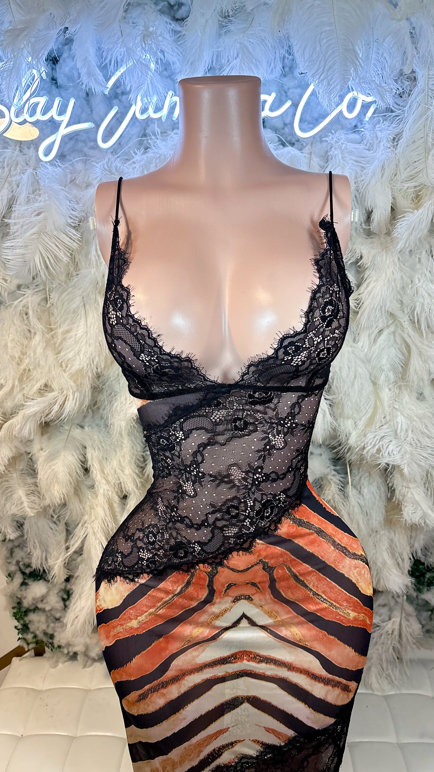 READY TO SHIP Lace Desires Slip Maxi Dress