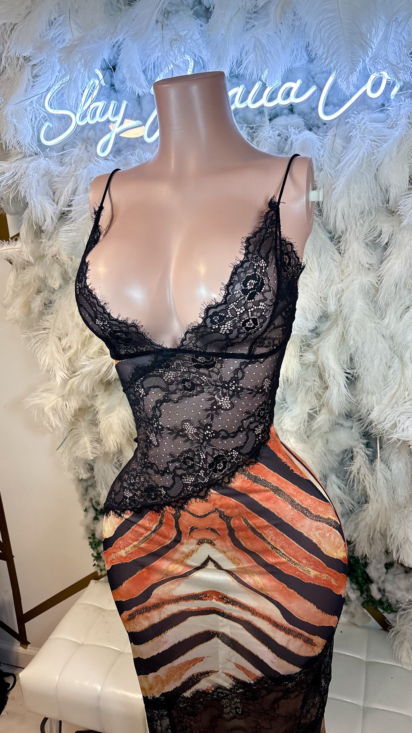 READY TO SHIP Lace Desires Slip Maxi Dress