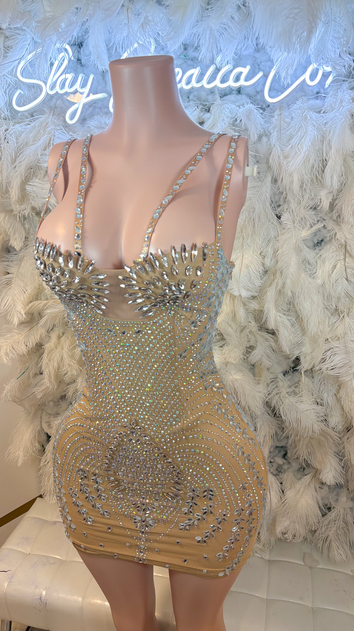 READY TO SHIP Princess Lifestyle Rhinestone Mini Dress