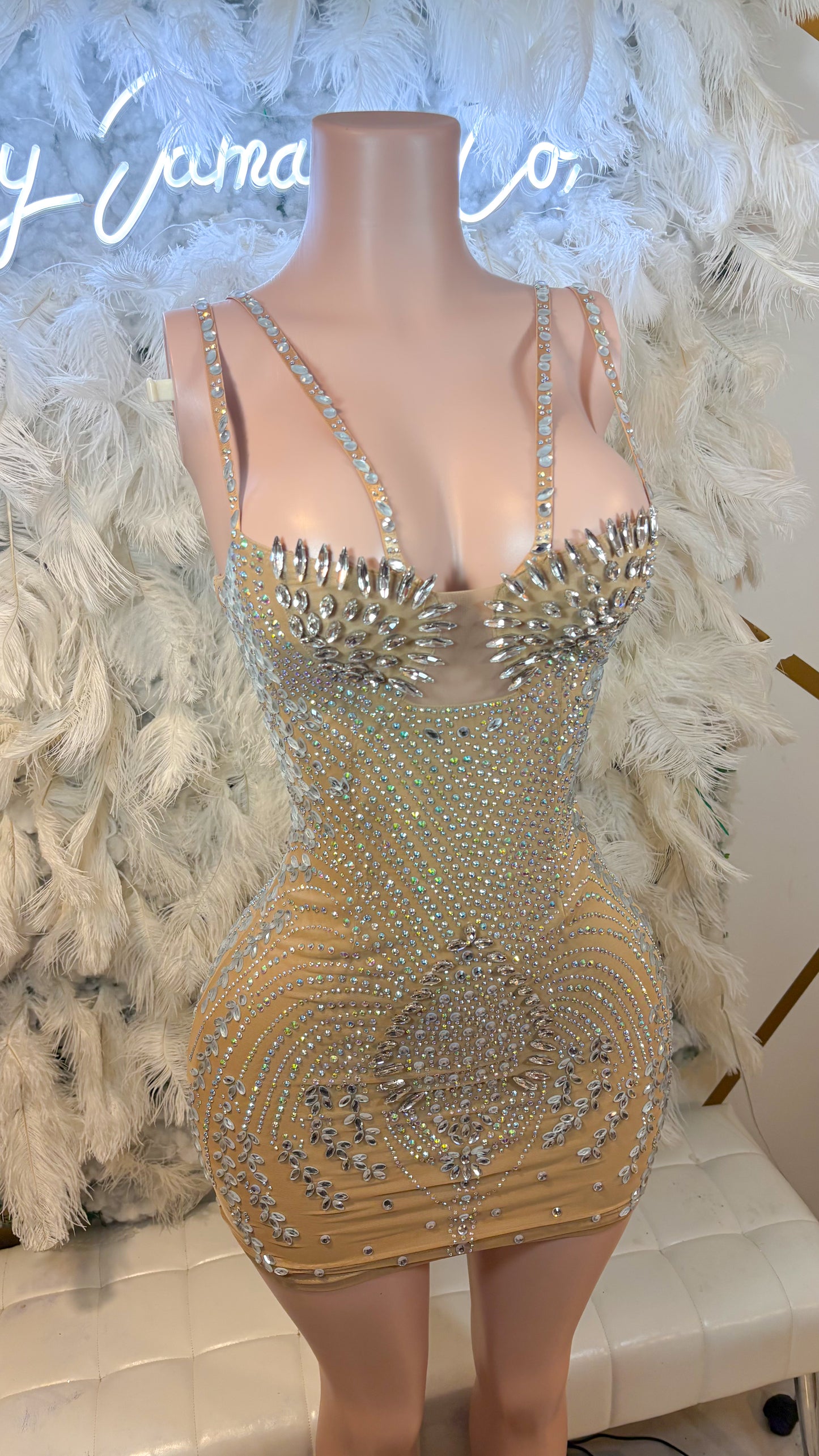 READY TO SHIP Princess Lifestyle Rhinestone Mini Dress