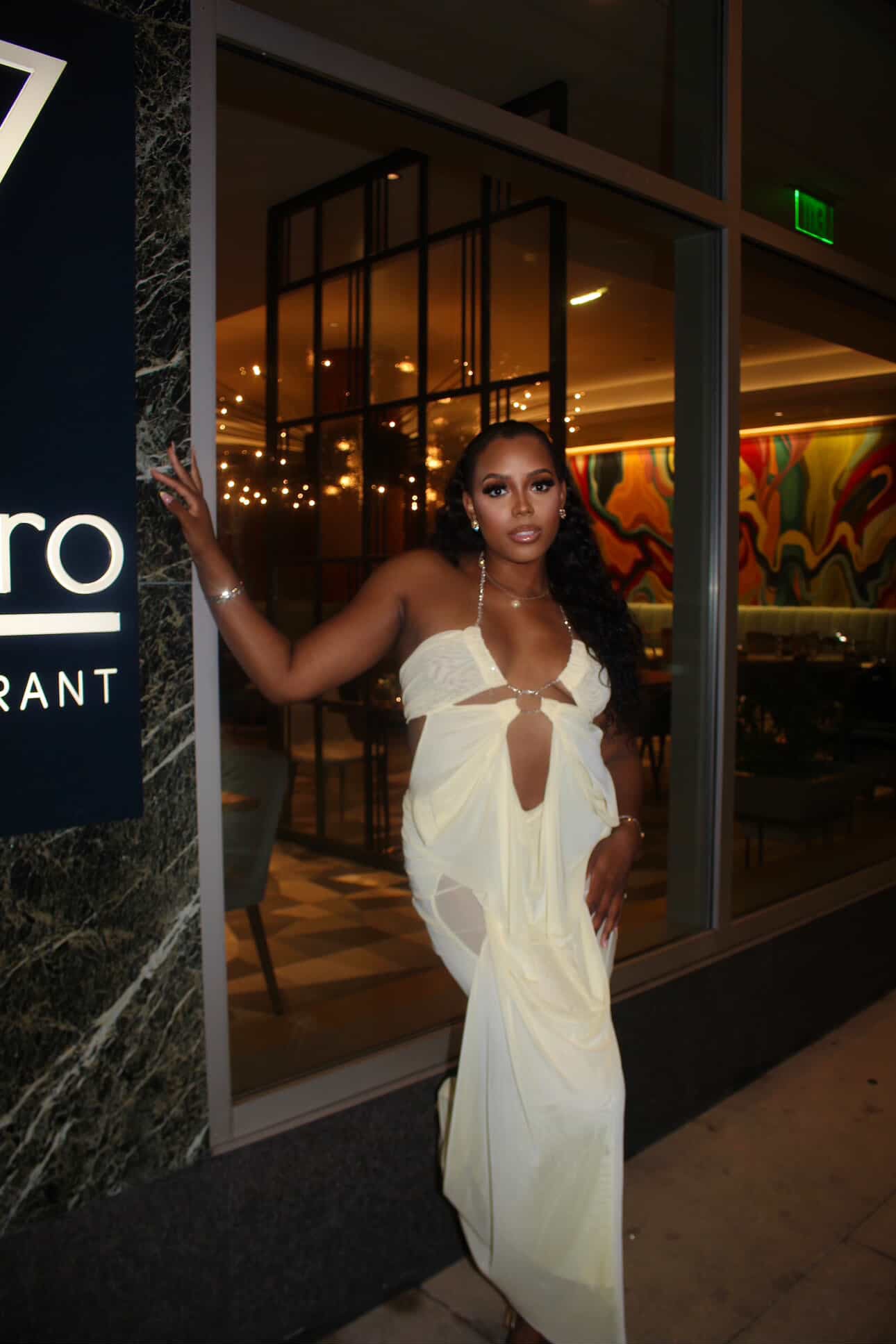 Miss Provocateur Ruched Mesh Maxi Dress - Butter Yellow