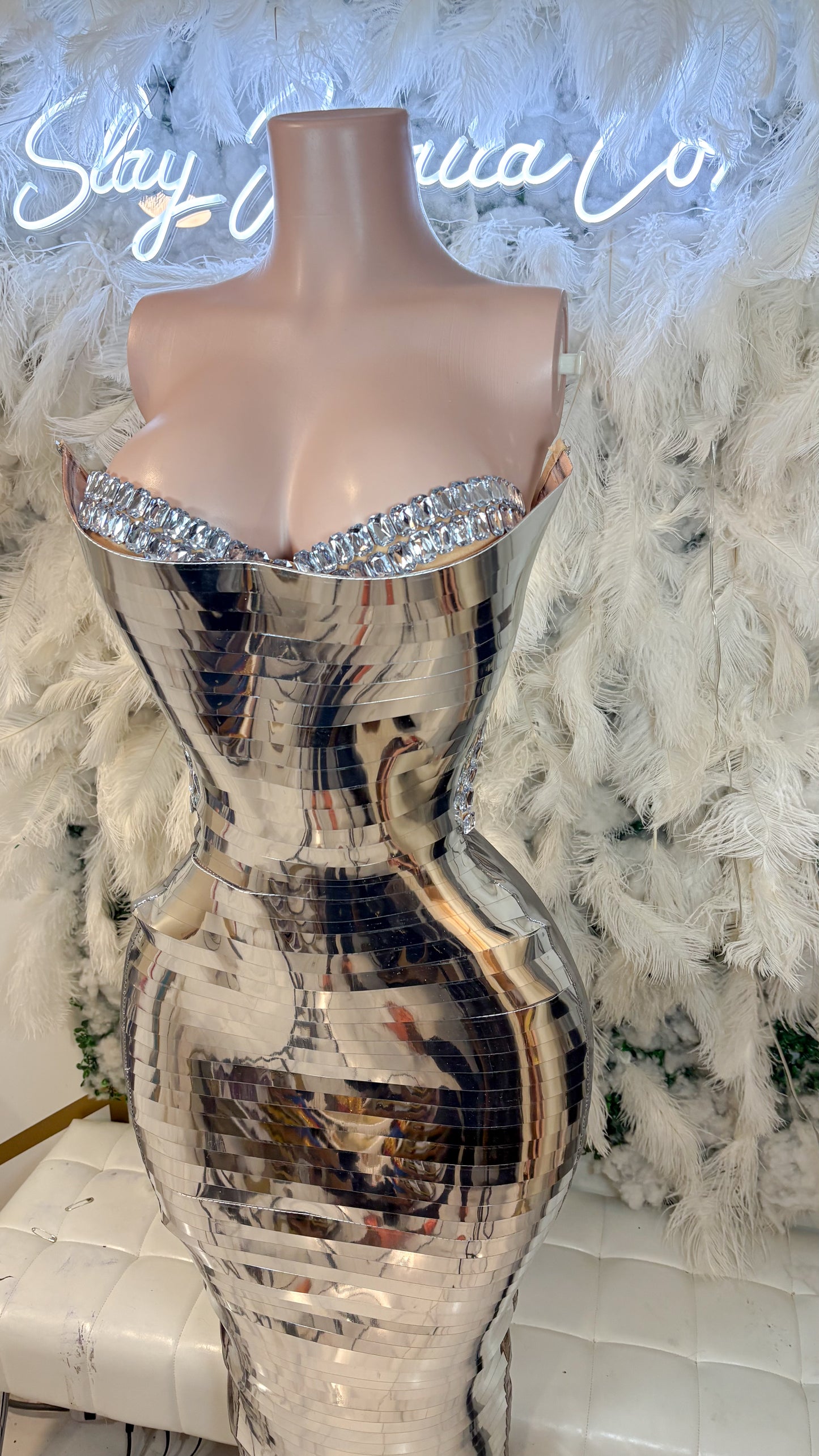 READY TO SHIP Diamond Dancing Metallic Maxi Dress