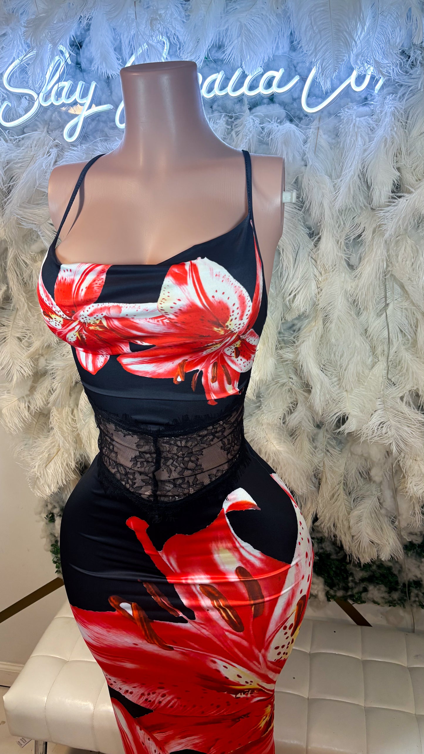 READY TO SHIP Mamacita Mi Amor Floral Mesh Maxi