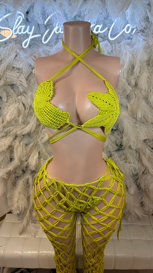 READY TO SHIP Colombimami Knit Three Piece Pants Set