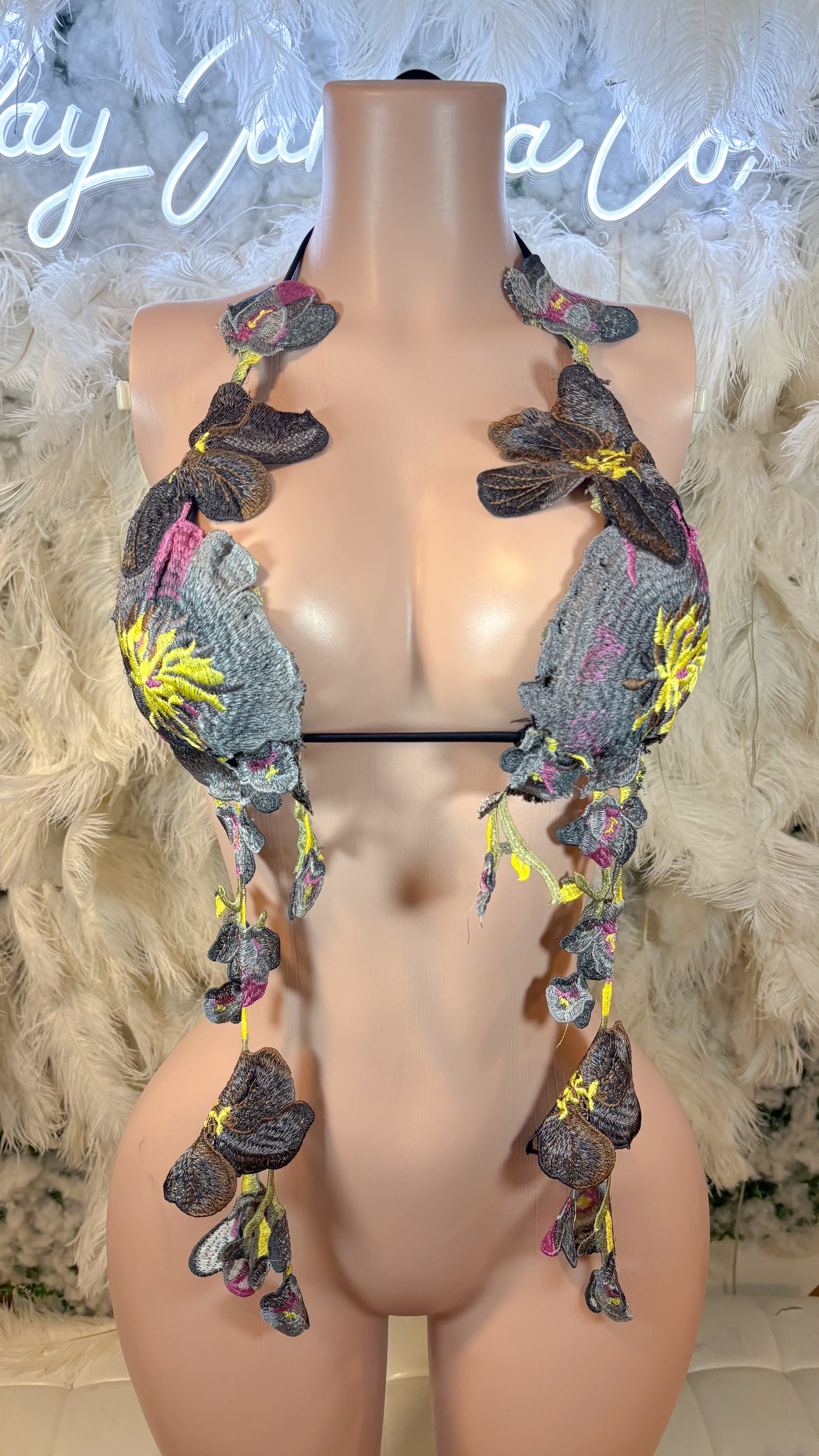 Hawaiian Mojito Sunrise Floral Top - Black Combo