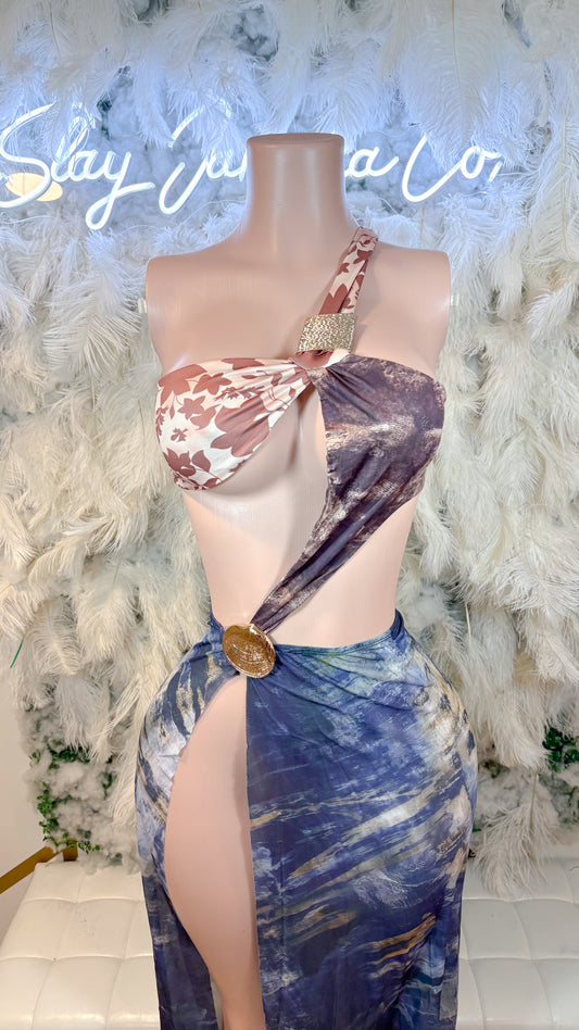 READY TO SHIP A Midnight Summers Dream Split Maxi Dress