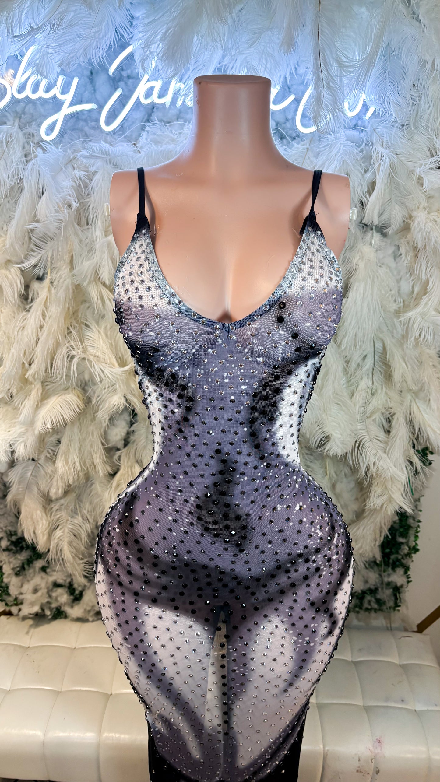 Body Heat Rhinestone Maxi Dress