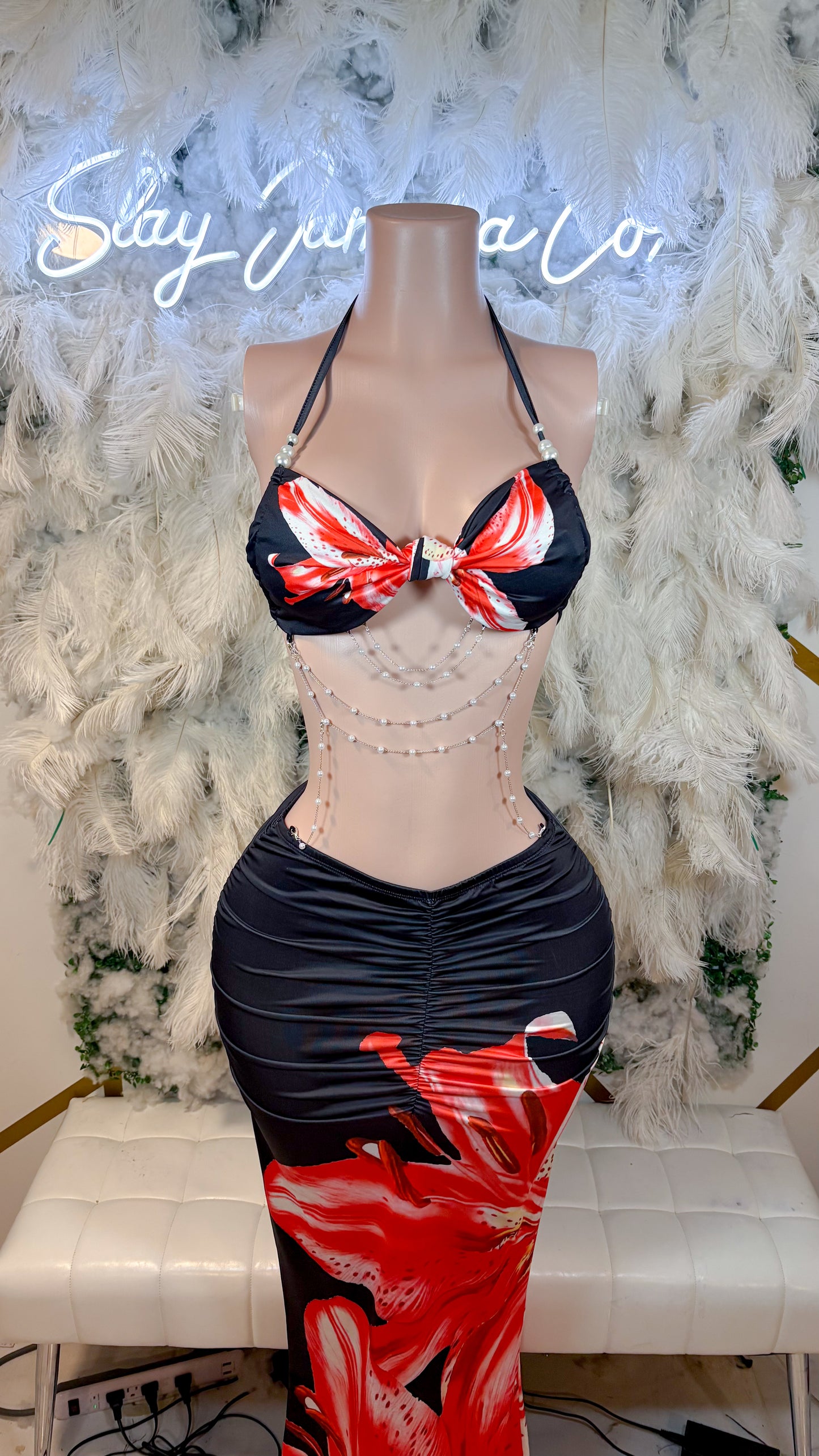 READY TO SHIP Hawaiian Secrets Pearl Maxi Dress