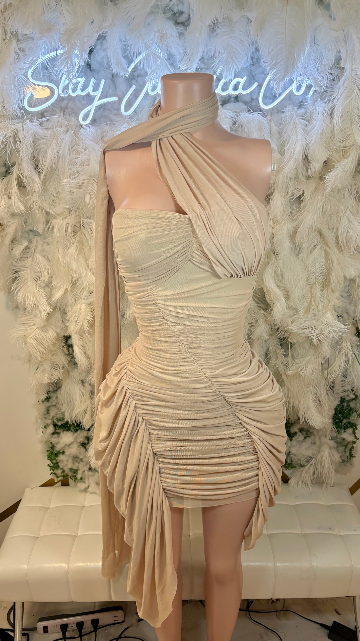 READY TO SHIP Tuscany Nights Mesh MIDI Dress