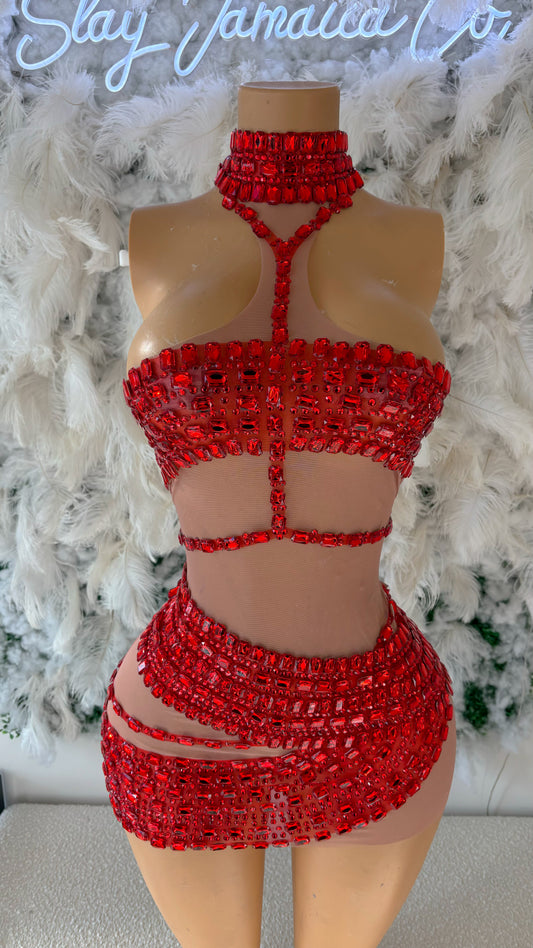 PREORDER ONLY Arabian Nights Mesh Rhinestone Mini Dress