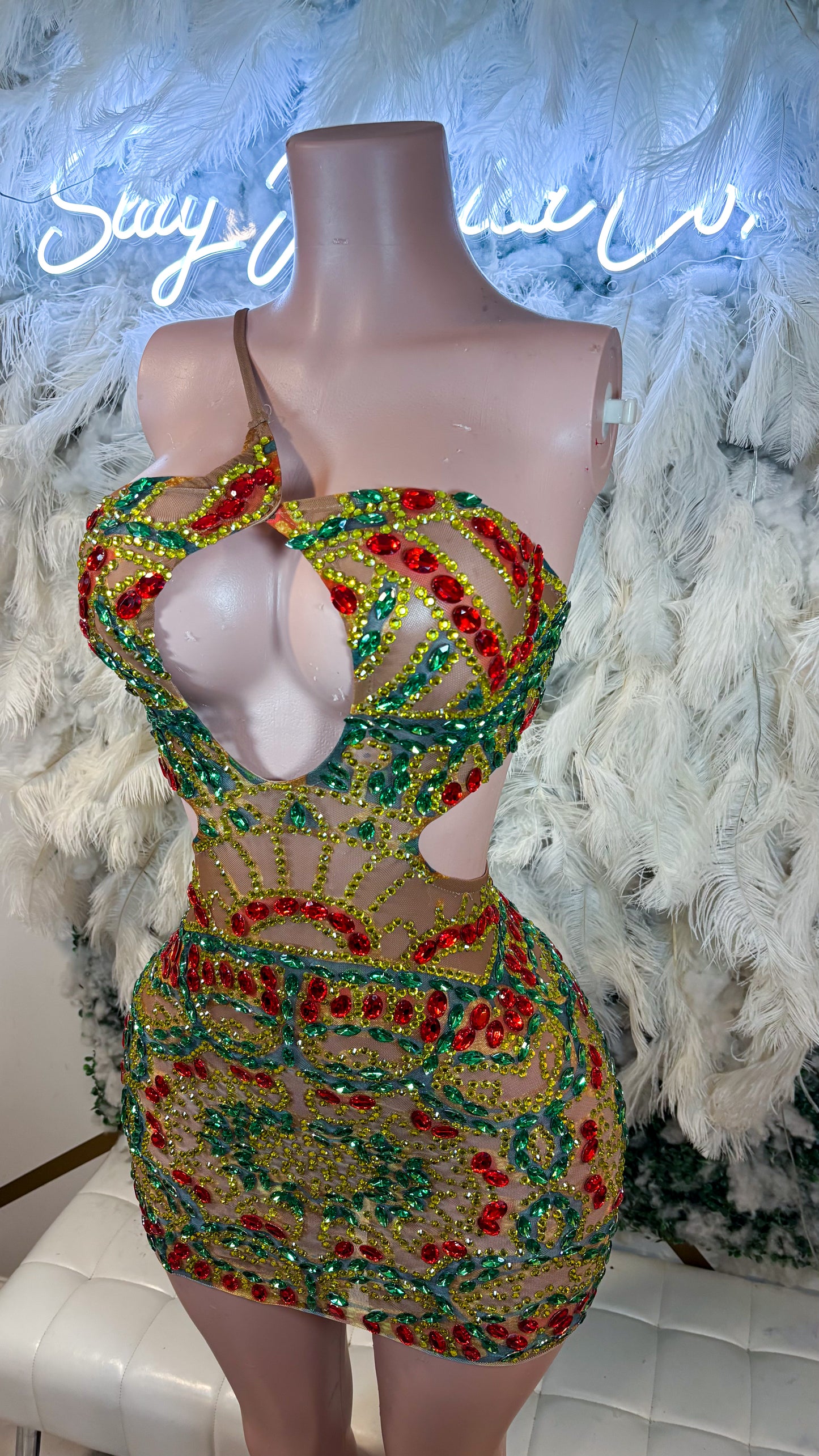 READY TO SHIP She’s Royal Rhinestone Mini Dress