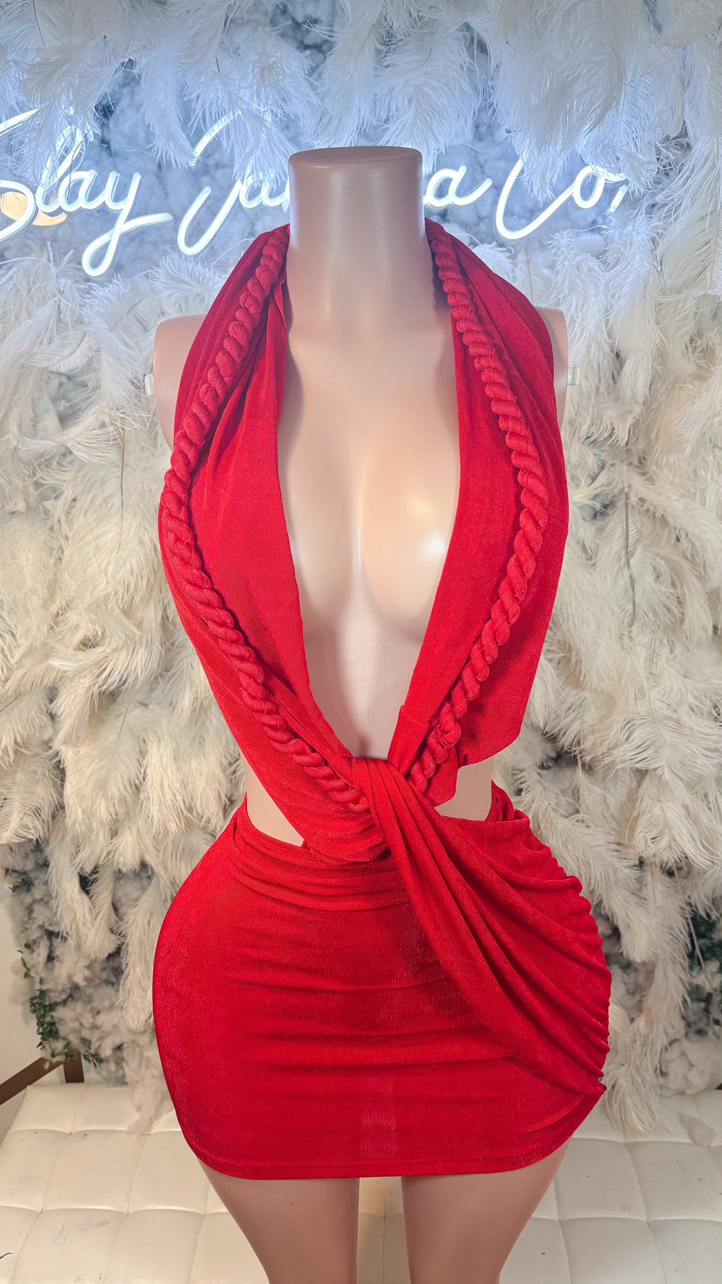 Under The Stars Rope Mini Dress