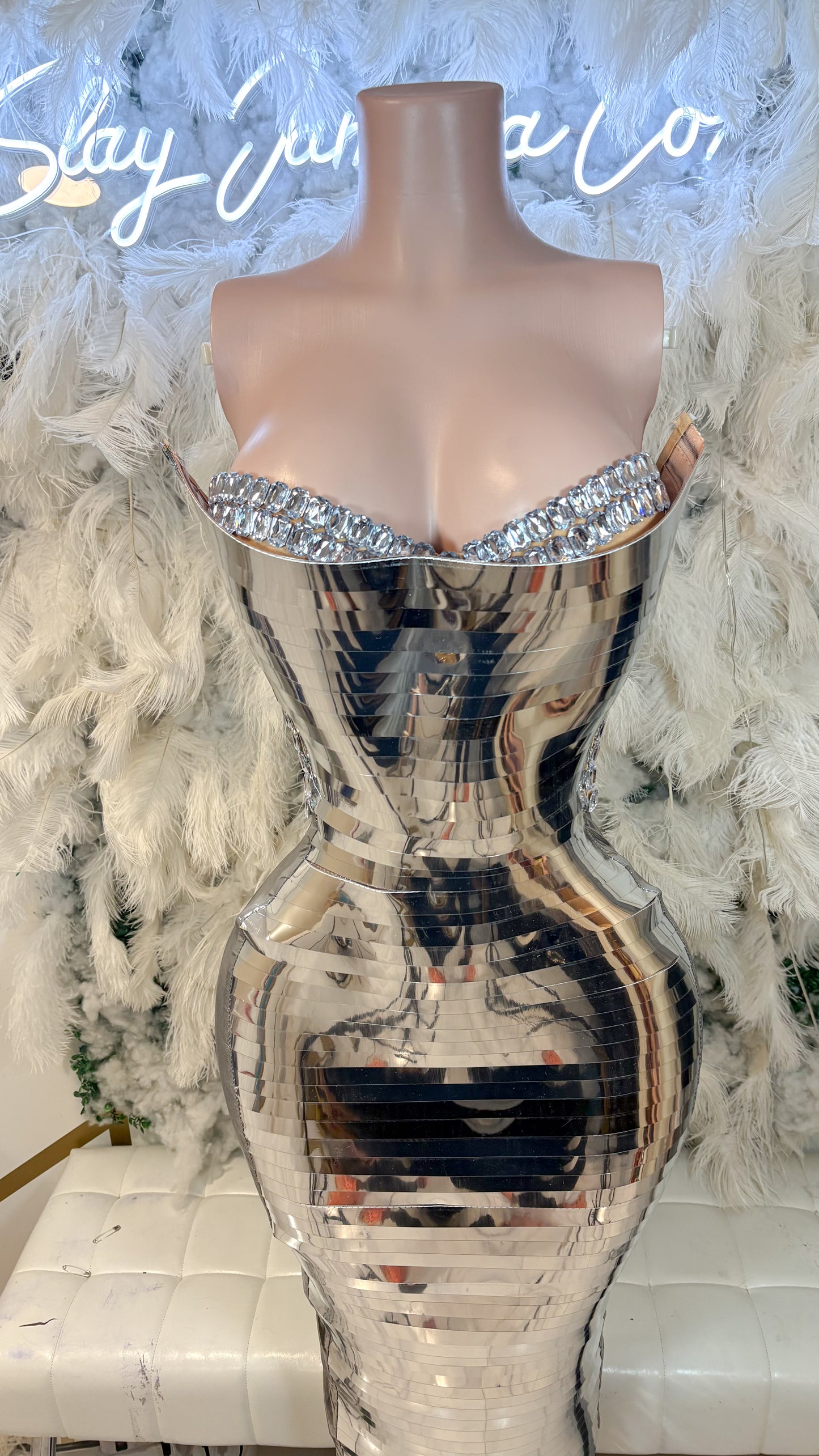 READY TO SHIP Diamond Dancing Metallic Maxi Dress