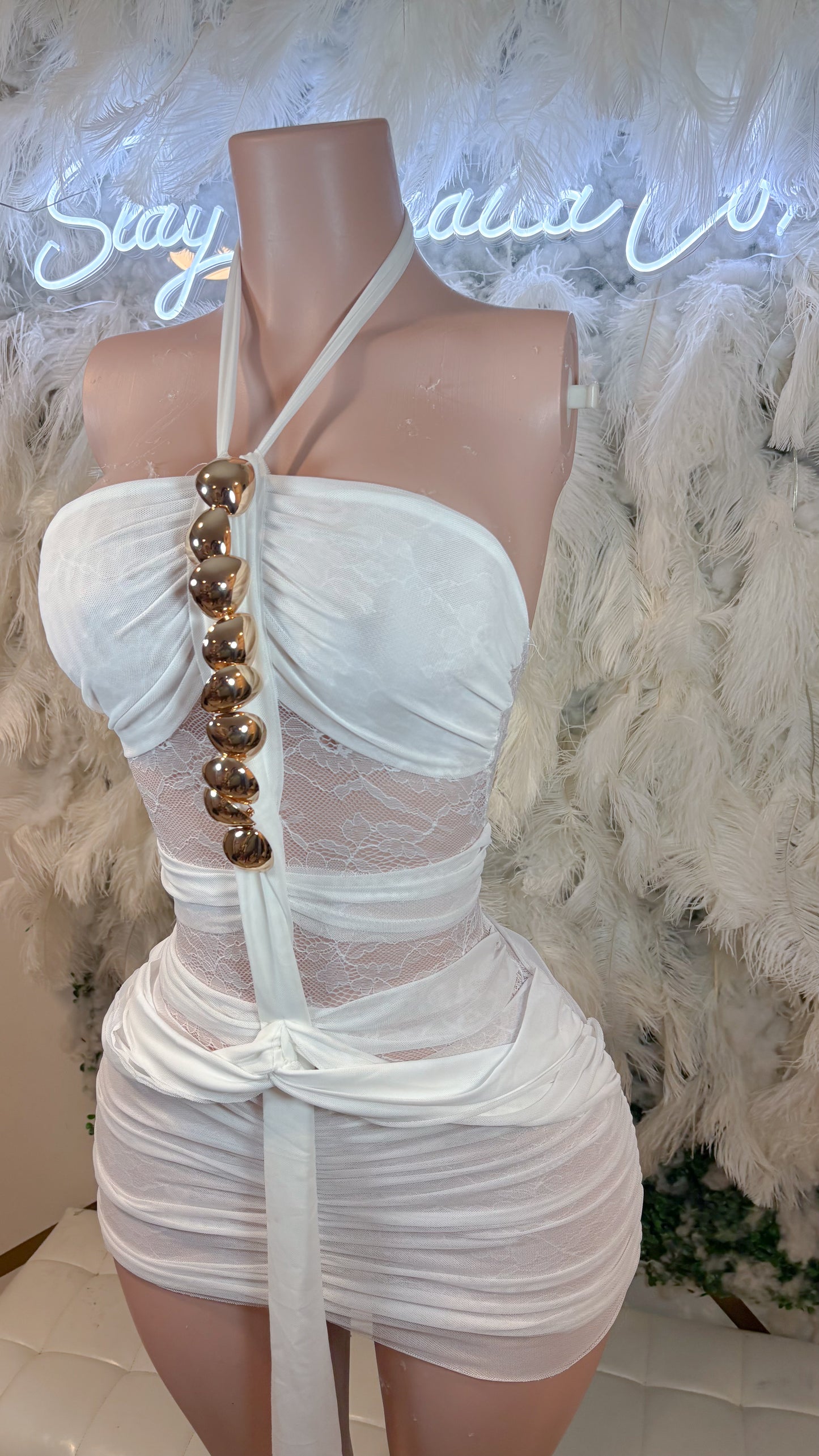 READY TO SHIP Allure Le Blanc Mini Dress