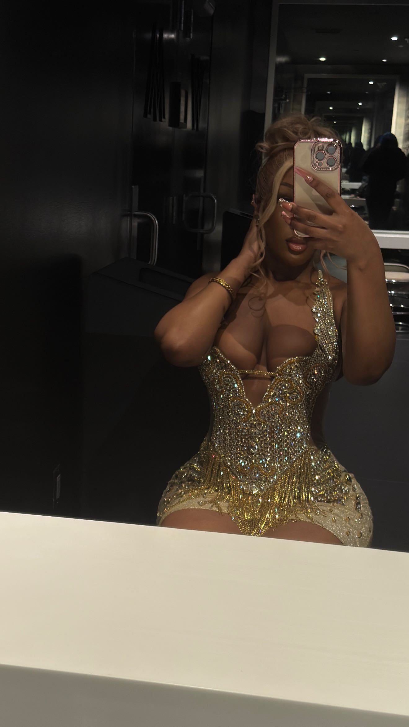 PREORDER ONLY Original DollHouse Fringe Rhinestone Luxe Mini Dress