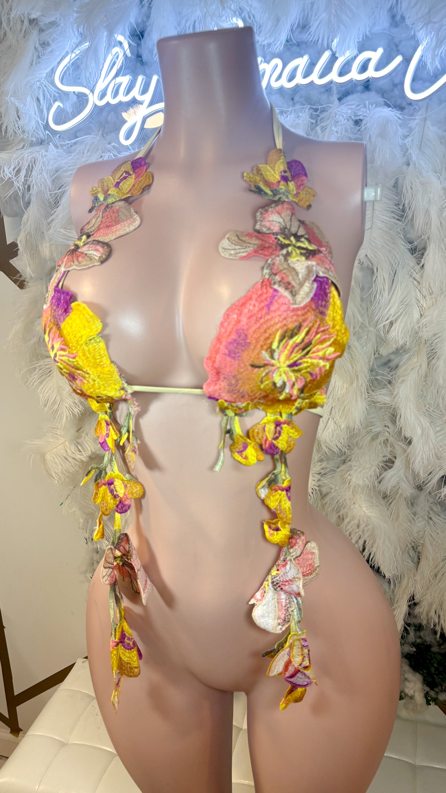 Hawaiian Mojito Sunrise Floral Top - Yellow Combo