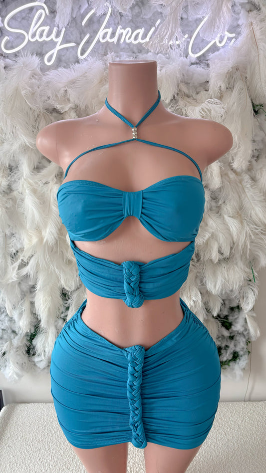 Island Vibes Braided Skirt Set