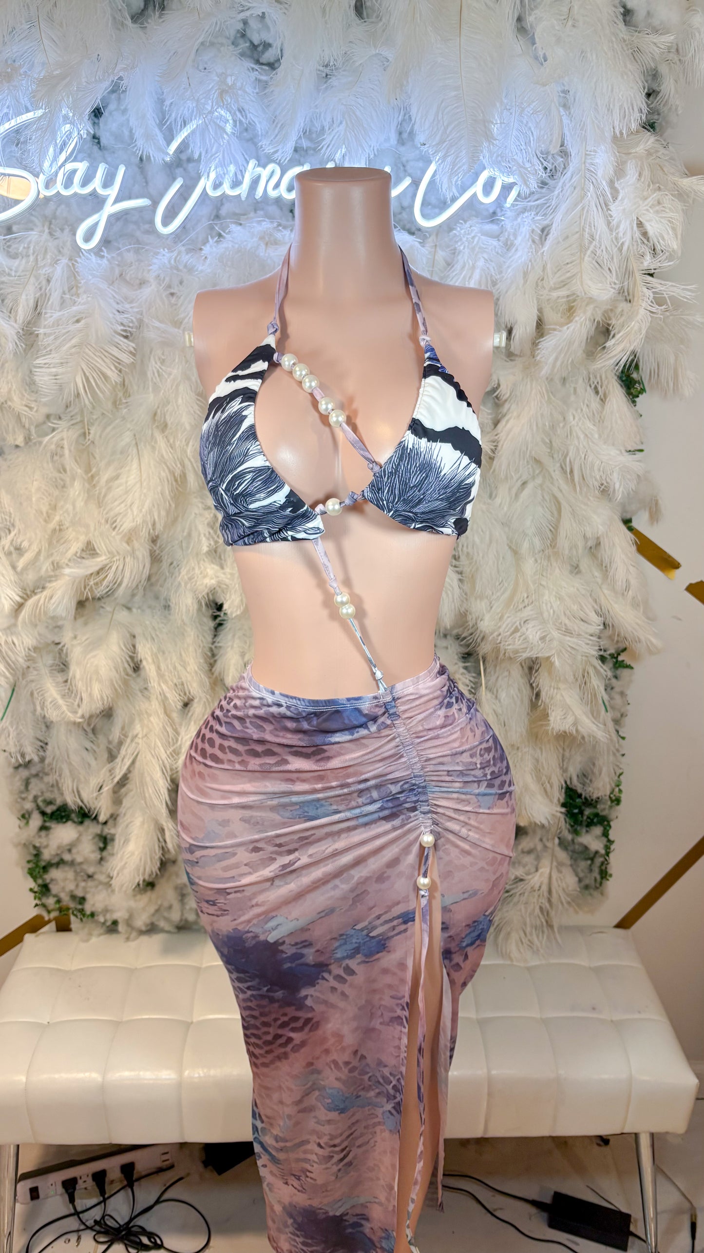 READY TO SHIP Kaleidoscope Mystery Split Maxi Dress