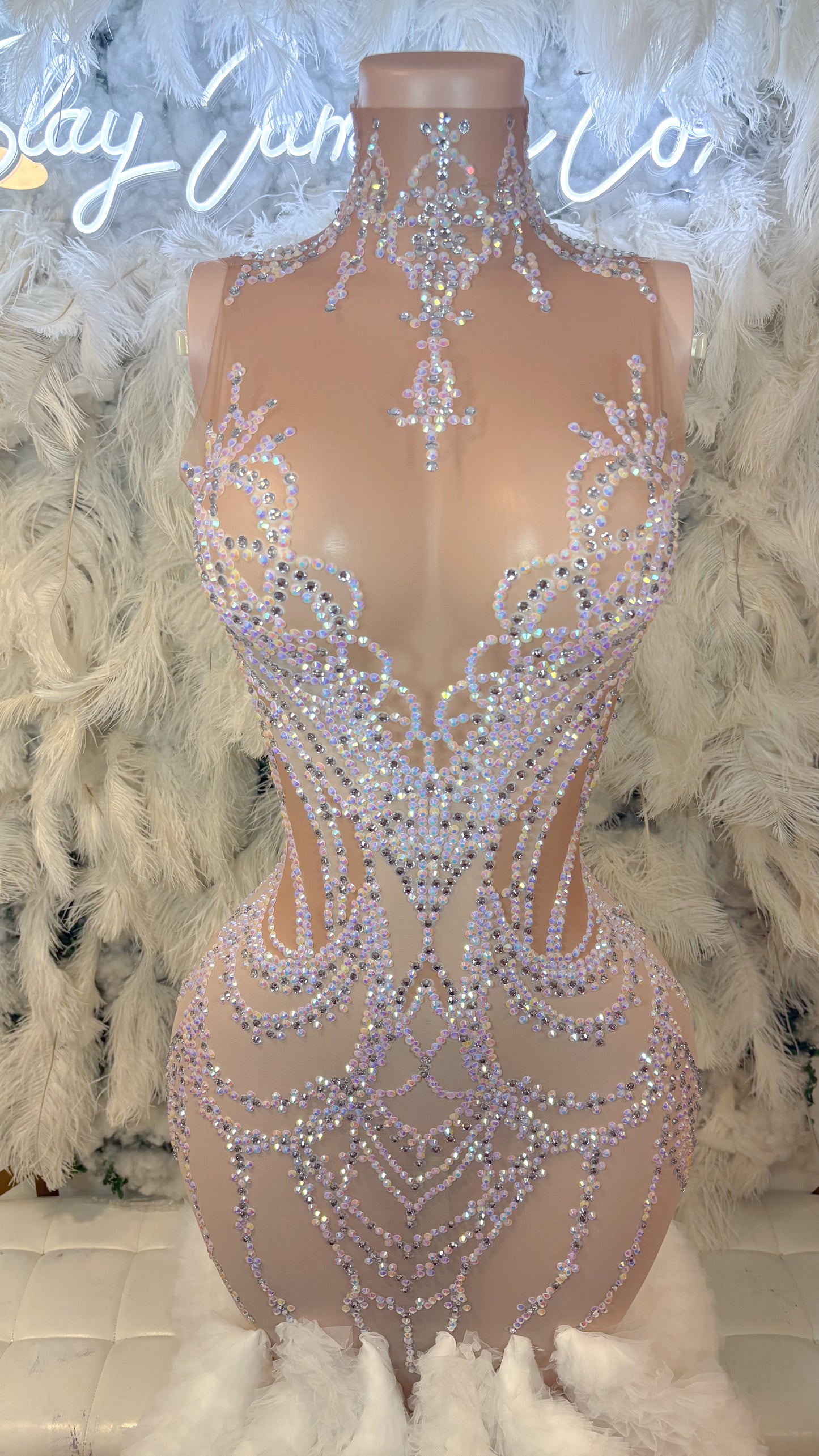 PREORDER Winter Badlands Rhinestone Maxi Dress