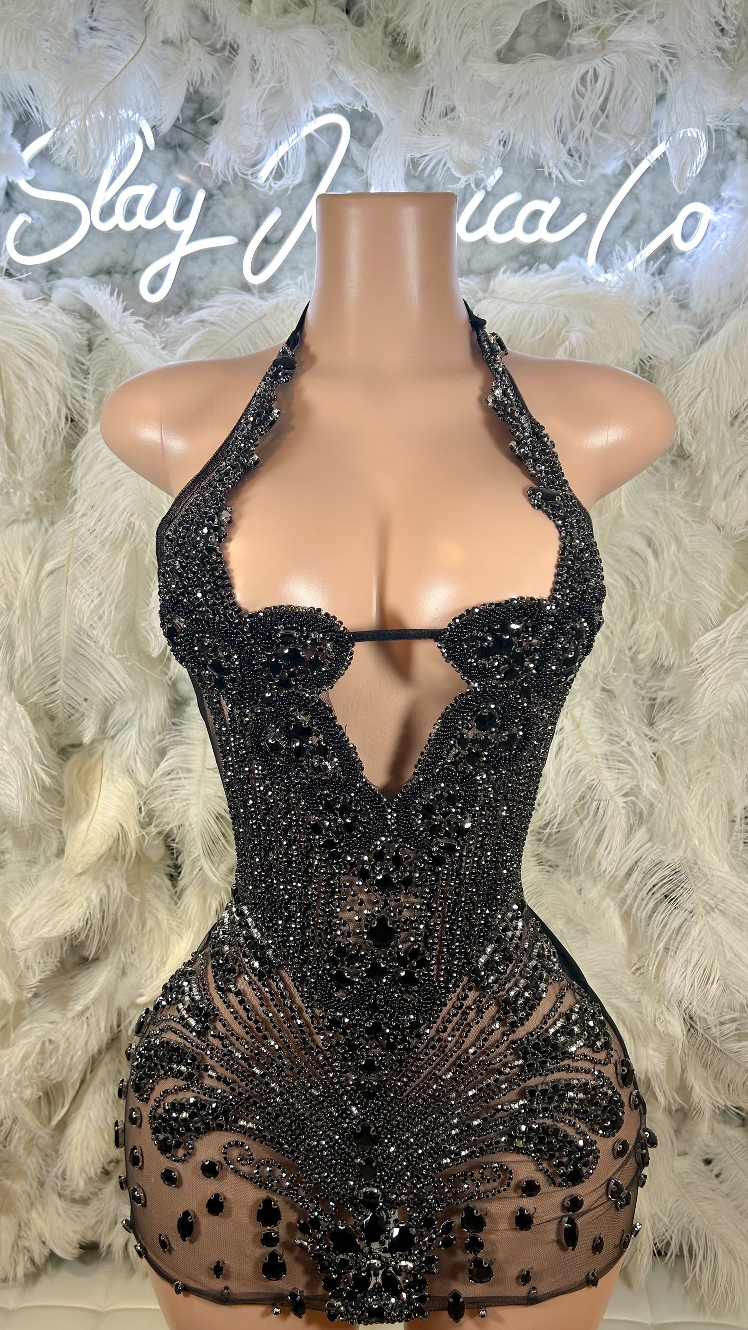 PREORDER ONLY  The Only One For You Luxury Rhinestone Mini Dress