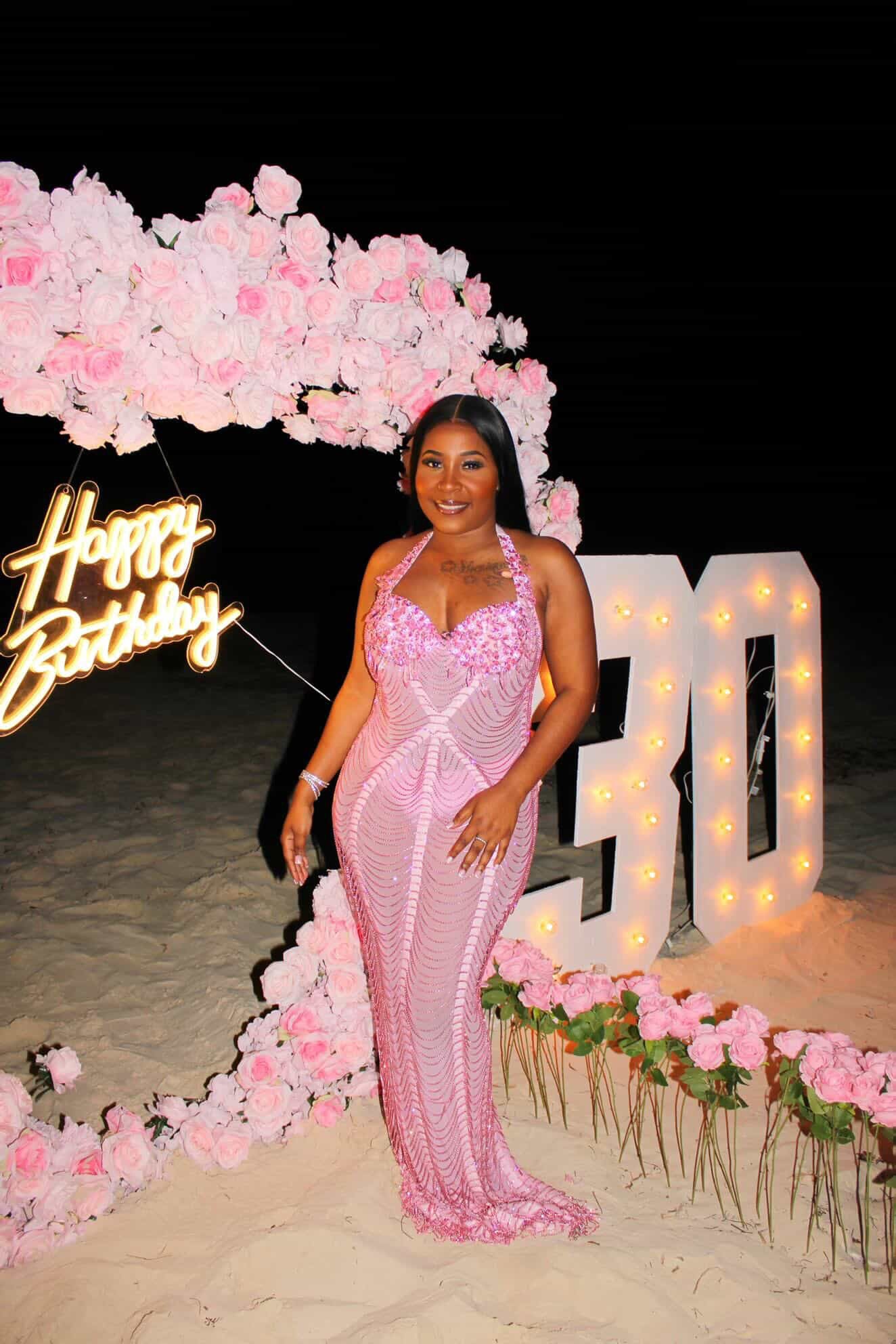 PREORDER ONLY When The Stars Align Rhinestone Chain Mesh Maxi Dress