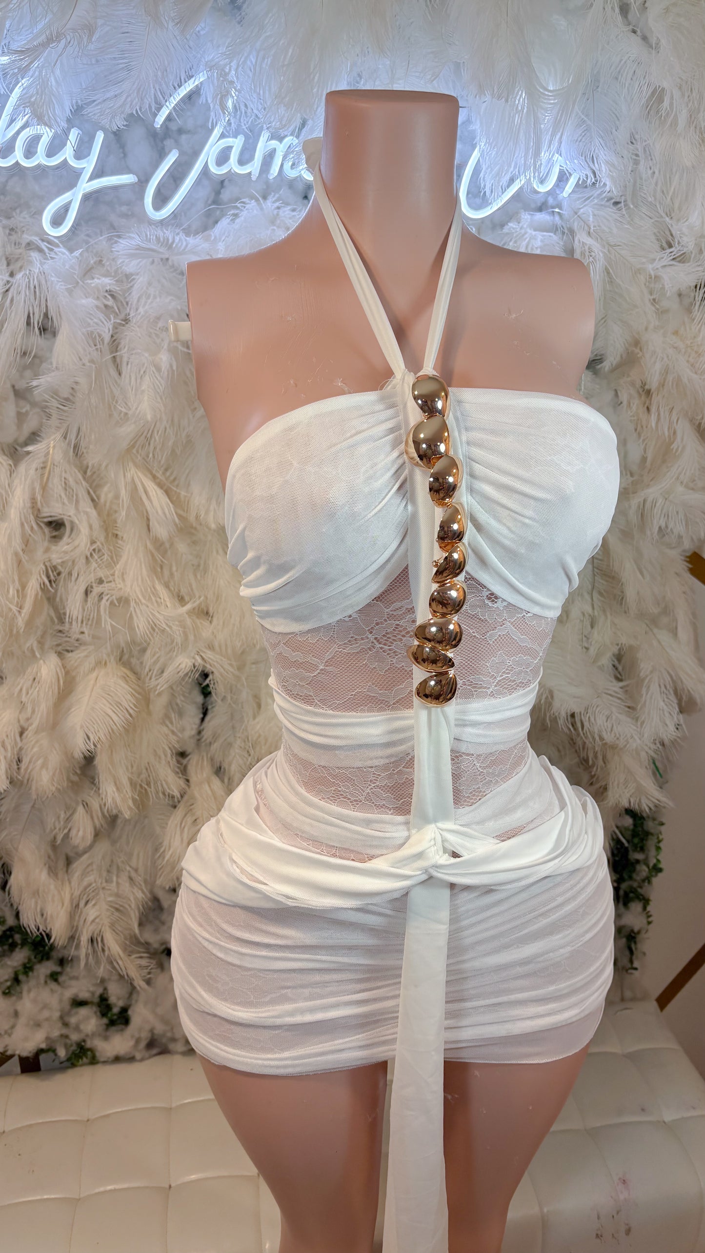 READY TO SHIP Allure Le Blanc Mini Dress