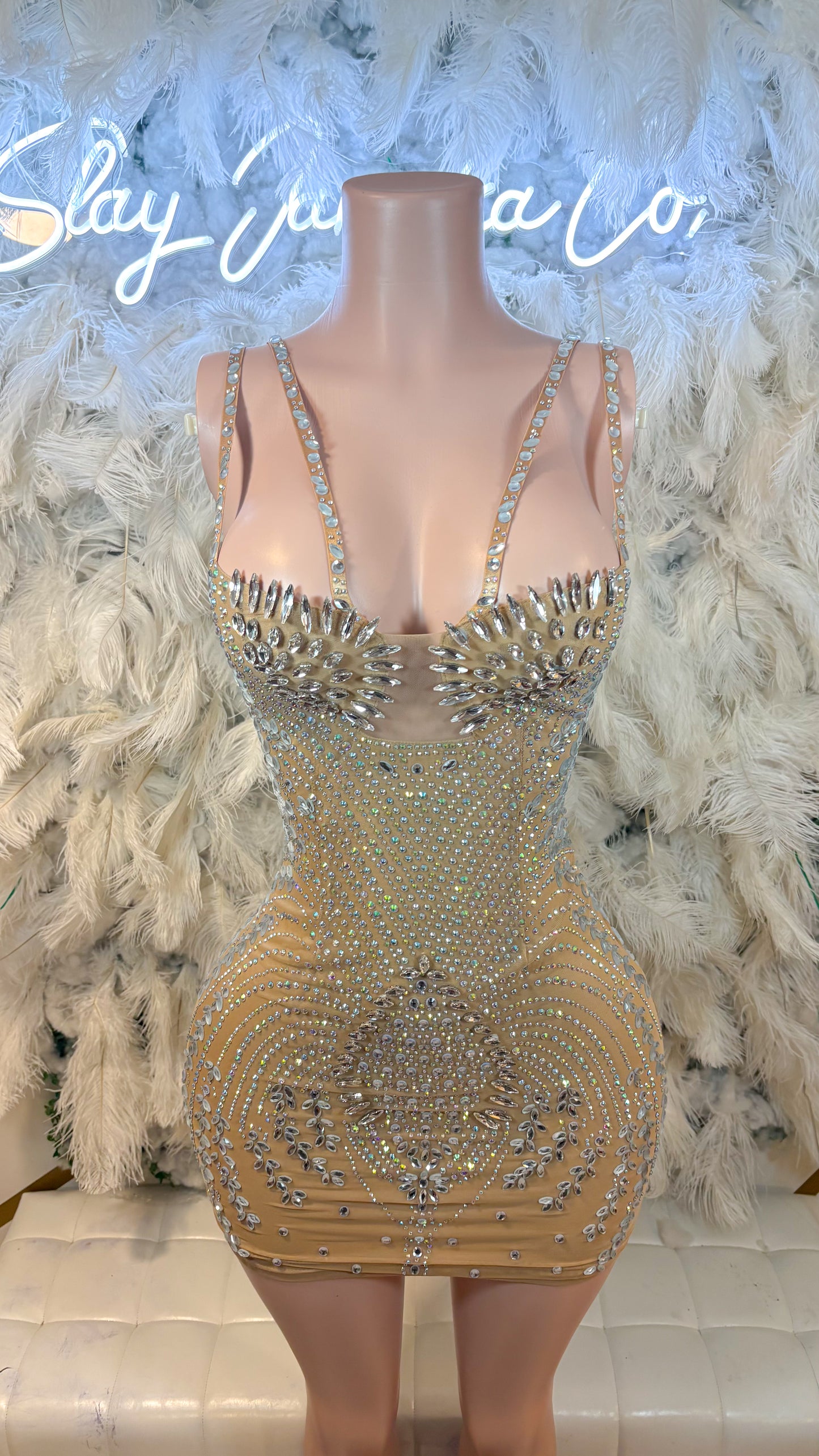 READY TO SHIP Princess Lifestyle Rhinestone Mini Dress