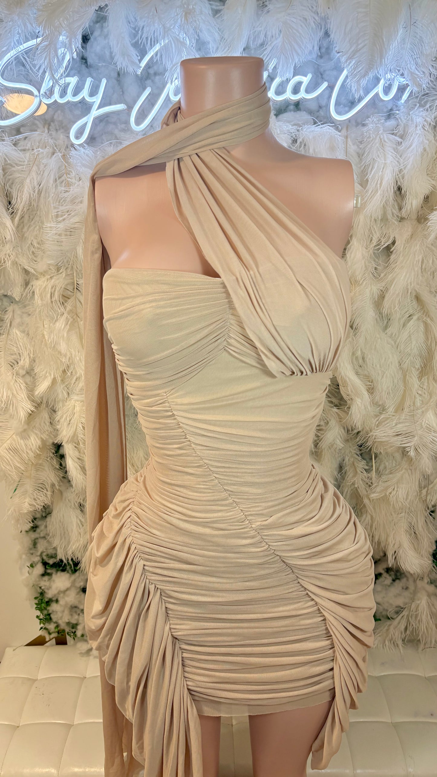 READY TO SHIP Tuscany Nights Mesh MIDI Dress