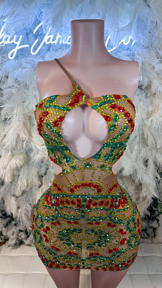 READY TO SHIP She’s Royal Rhinestone Mini Dress