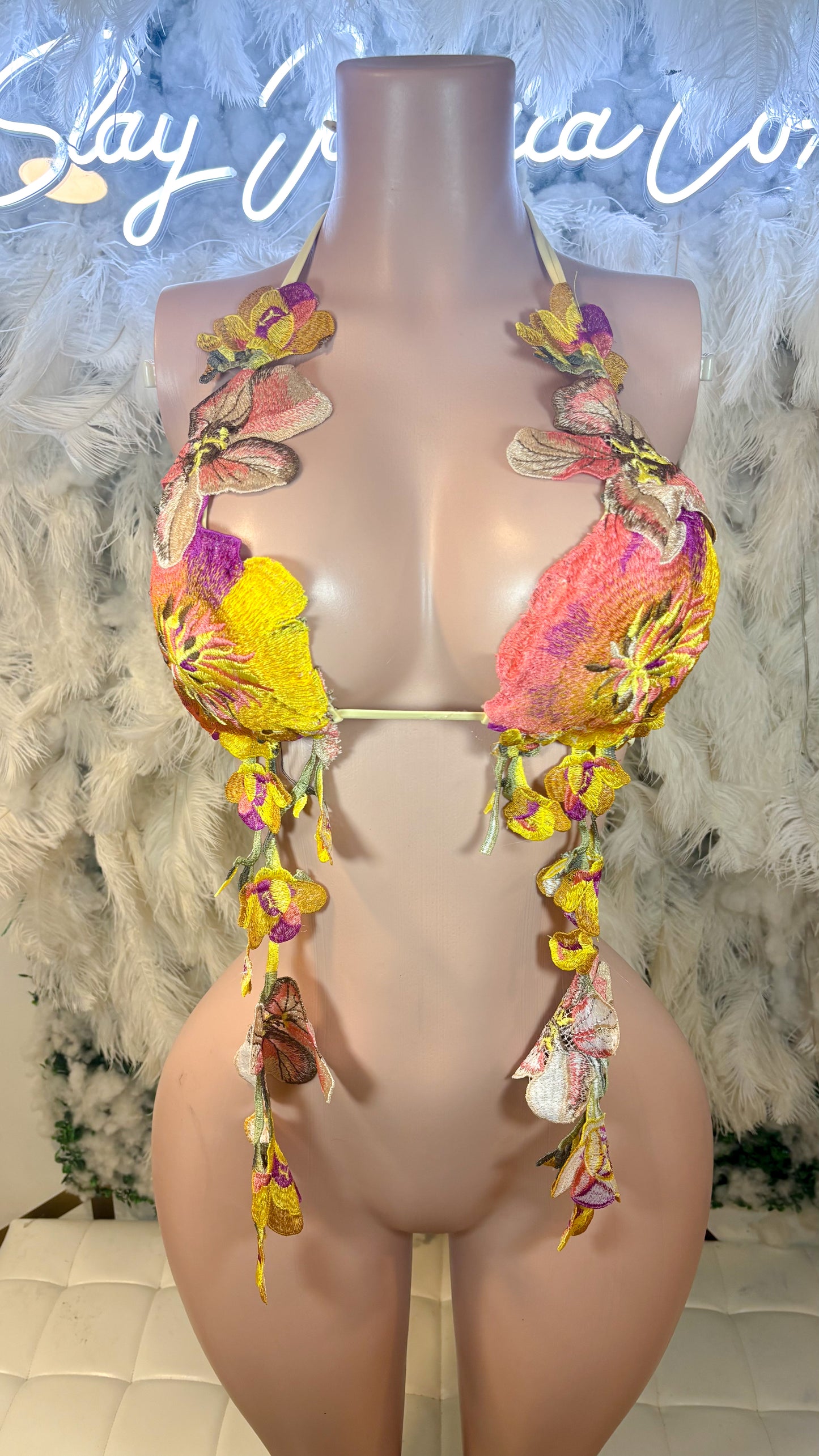 Hawaiian Mojito Sunrise Floral Top - Yellow Combo