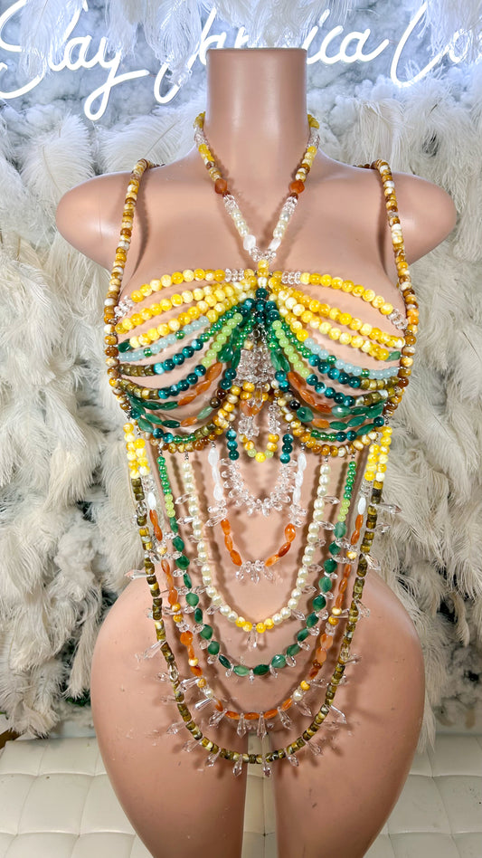 Escape To Paradise Beaded Bra Top