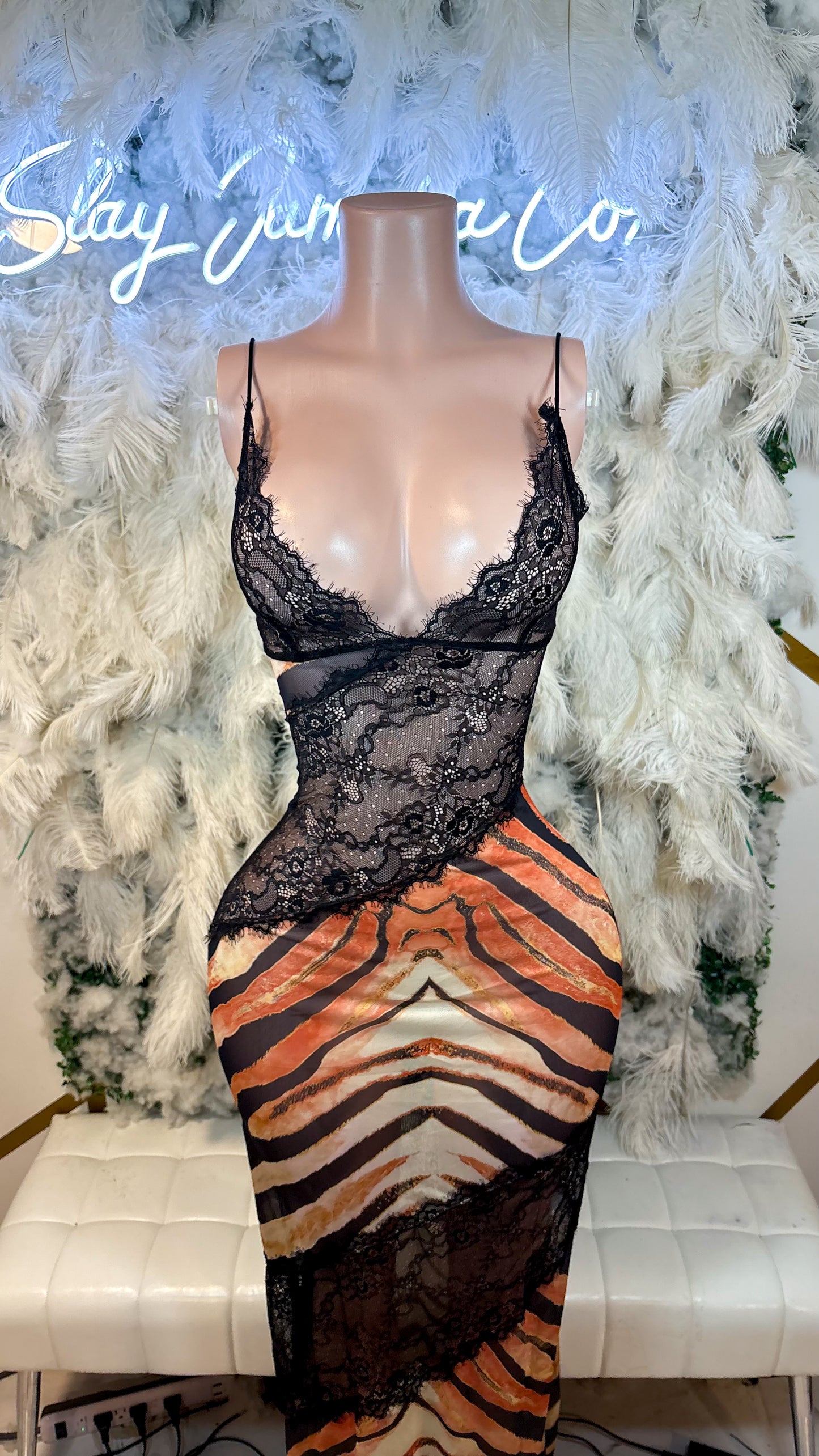 READY TO SHIP Lace Desires Slip Maxi Dress