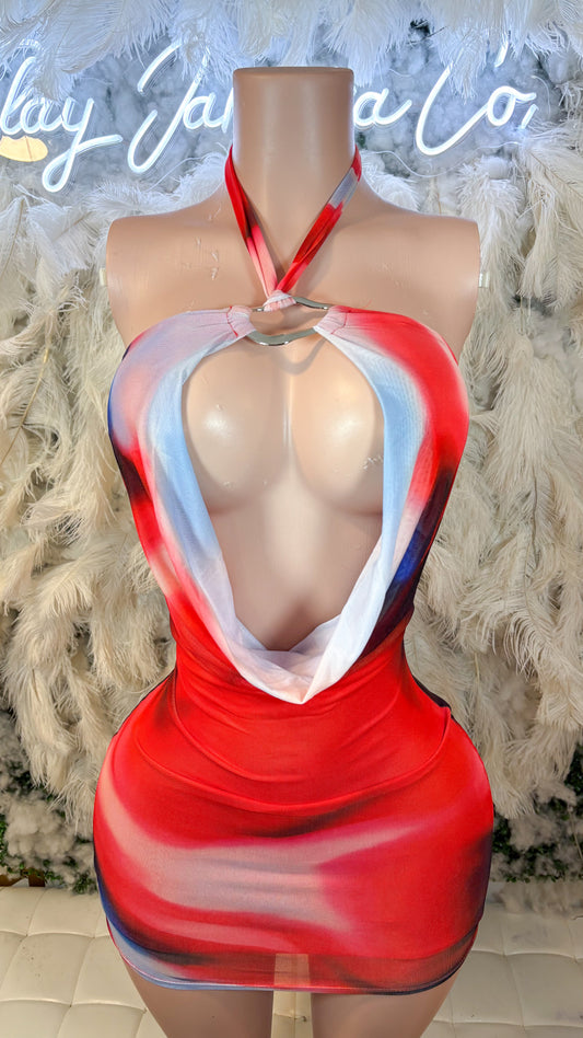 READY TO SHIP Ocean Sunrise Mini Dress