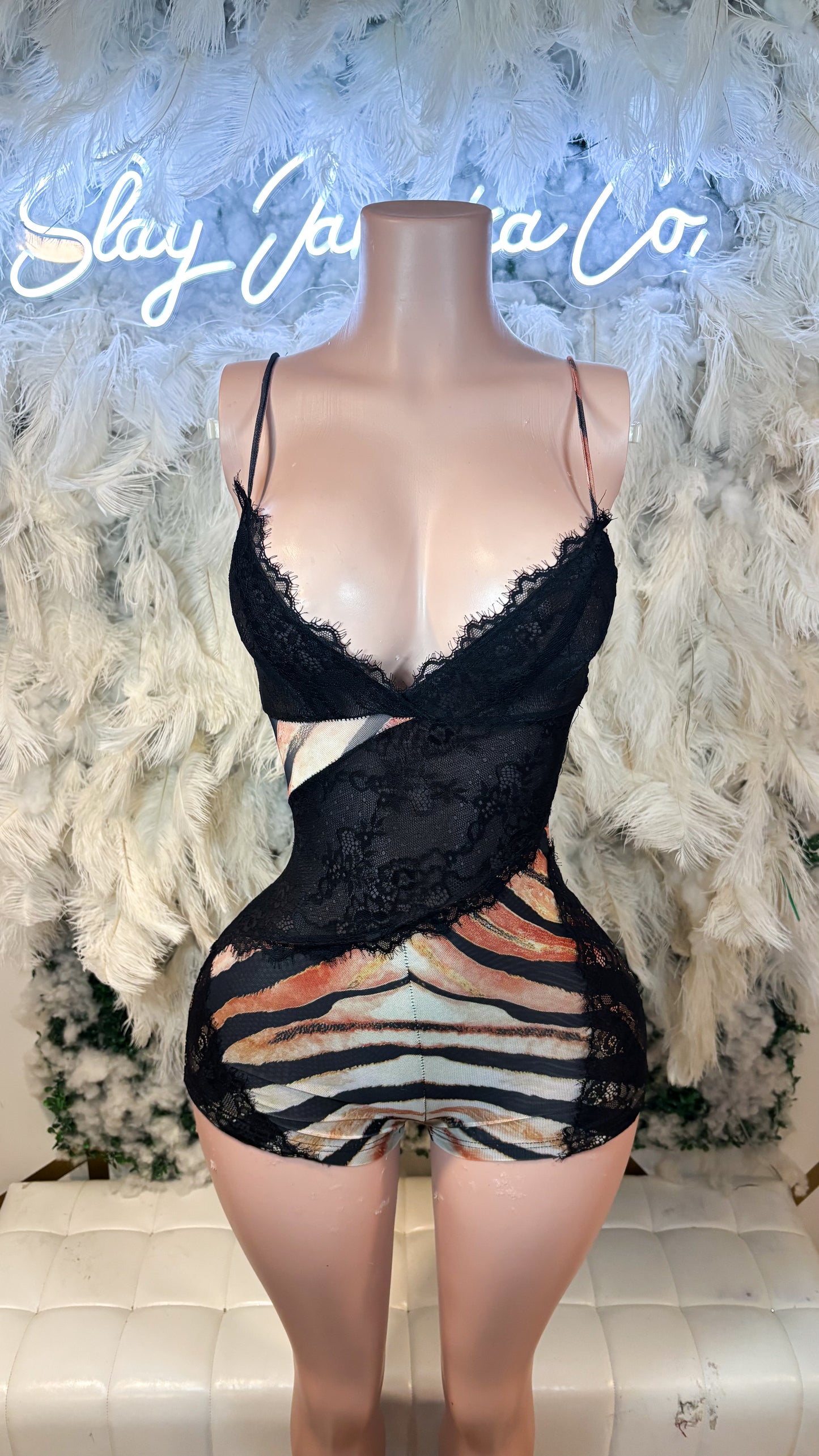 READY TO SHIP Bringing Sexy Back Romper w/Headwrap