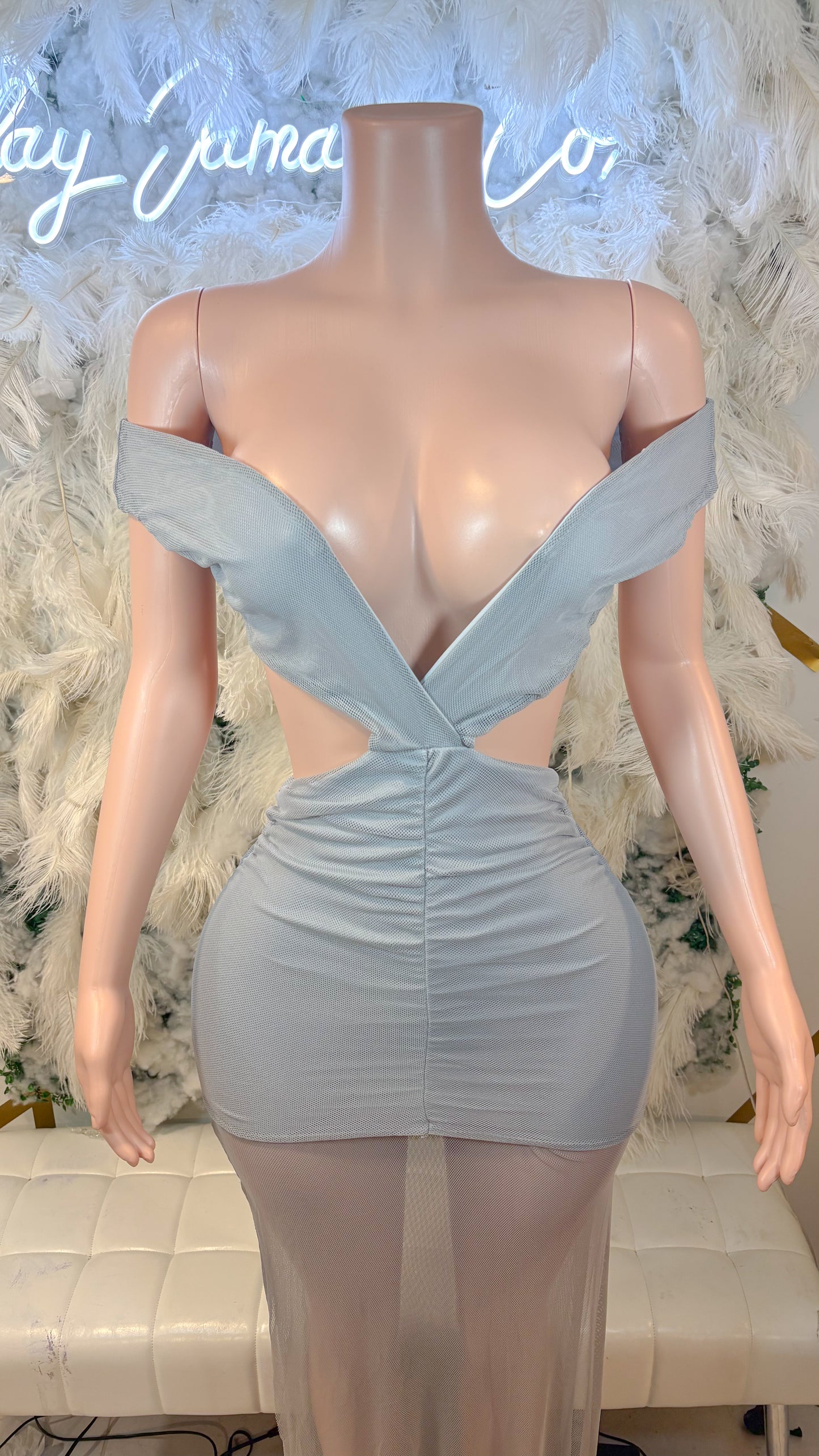 A Trip Around Rome Maxi Dress - Light Grey