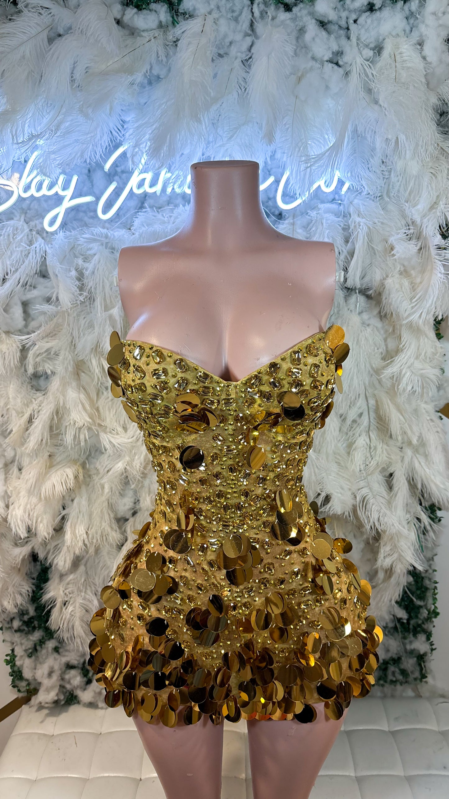 READY TO SHIP Dazzle Her Eyes Sequin Mini Dress