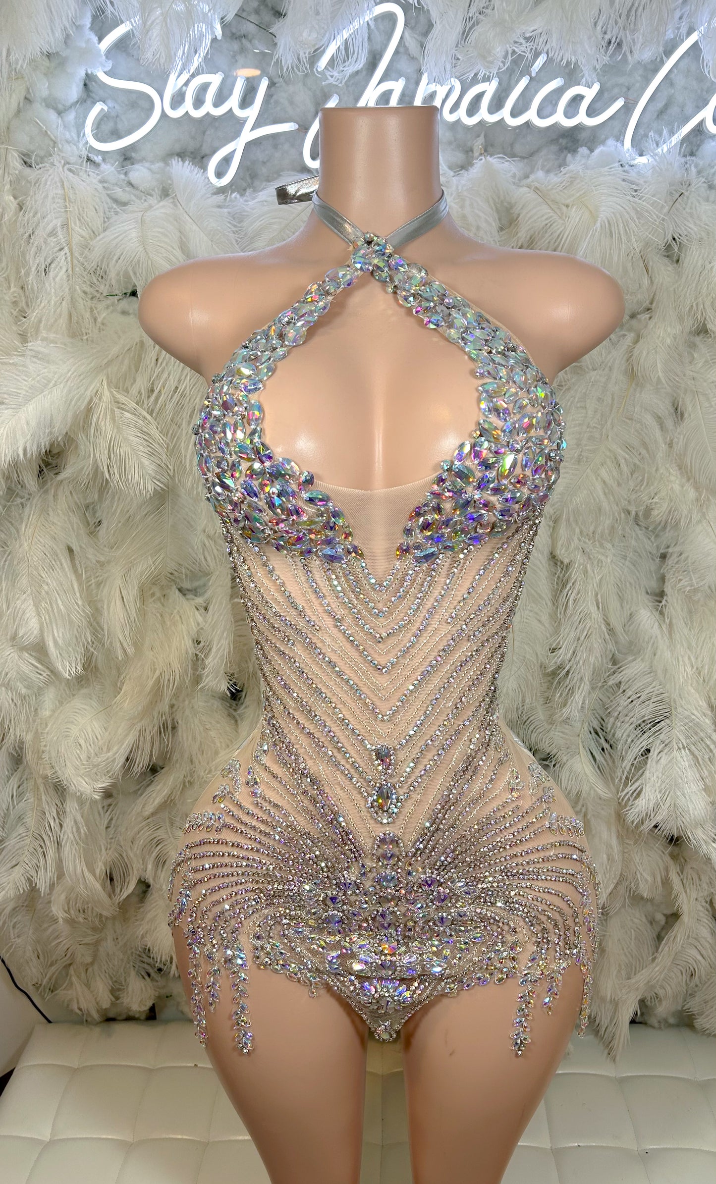 PREORDER ONLY ONLY Diamonds Dancing Luxe Rhinestone Mini Dress