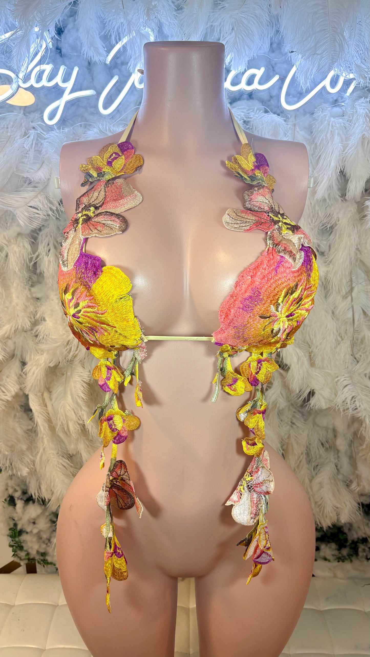 Hawaiian Mojito Sunrise Floral Top - Yellow Combo