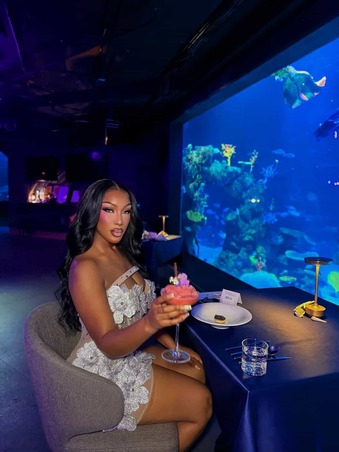 PREORDER ONLY Essence Of A Baddie Rhinestone Luxe Mini Dress