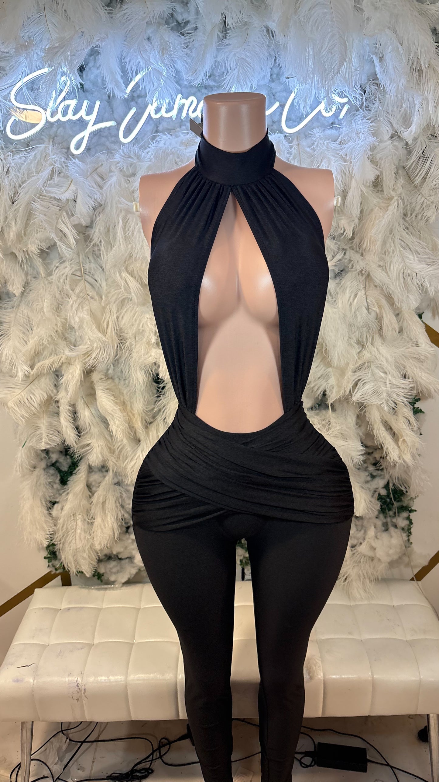 Body Drive You Crazy Jumpsuit -Black