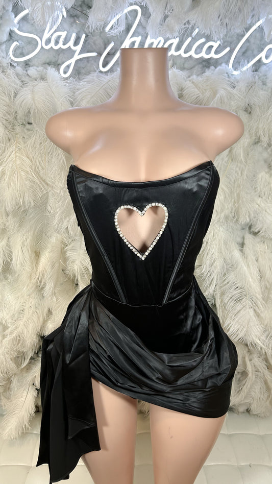 The Heart Wants What It Wants Satin Ruched Mini Dress