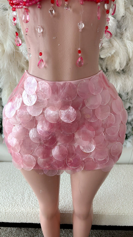 Ibiza Is Calling Capiz Shell Mini Skirt