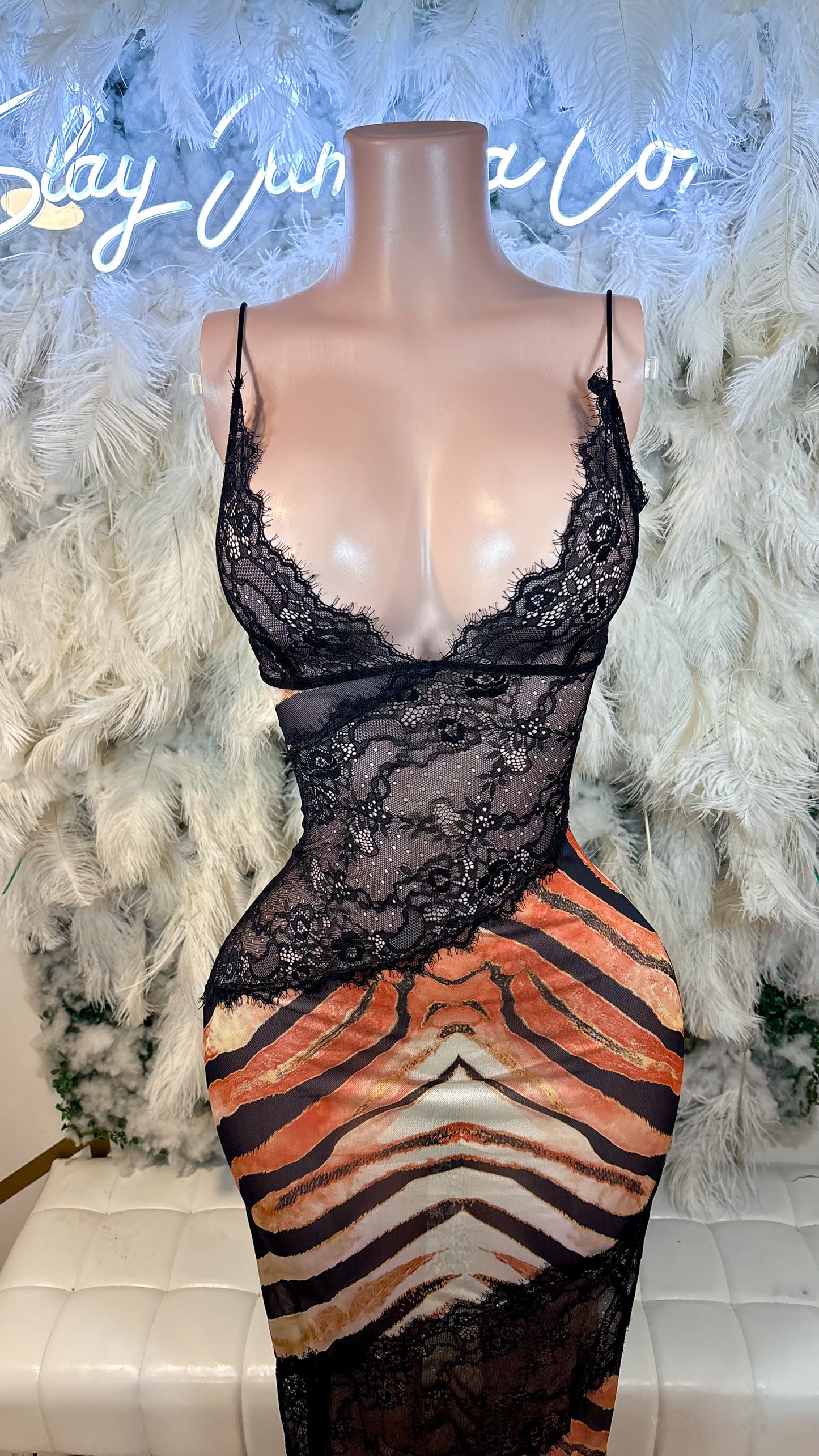 READY TO SHIP Lace Desires Slip Maxi Dress