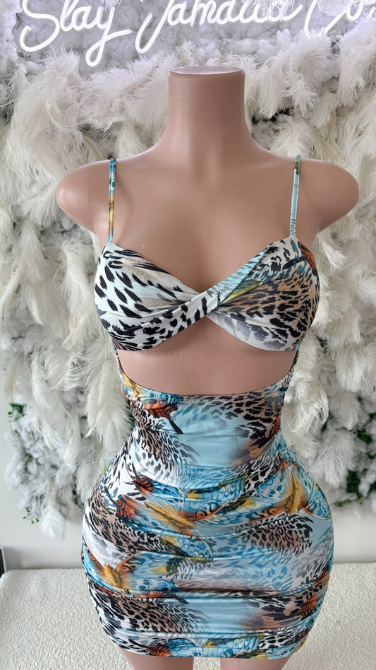 Love To Be Away Twist Mini Dress