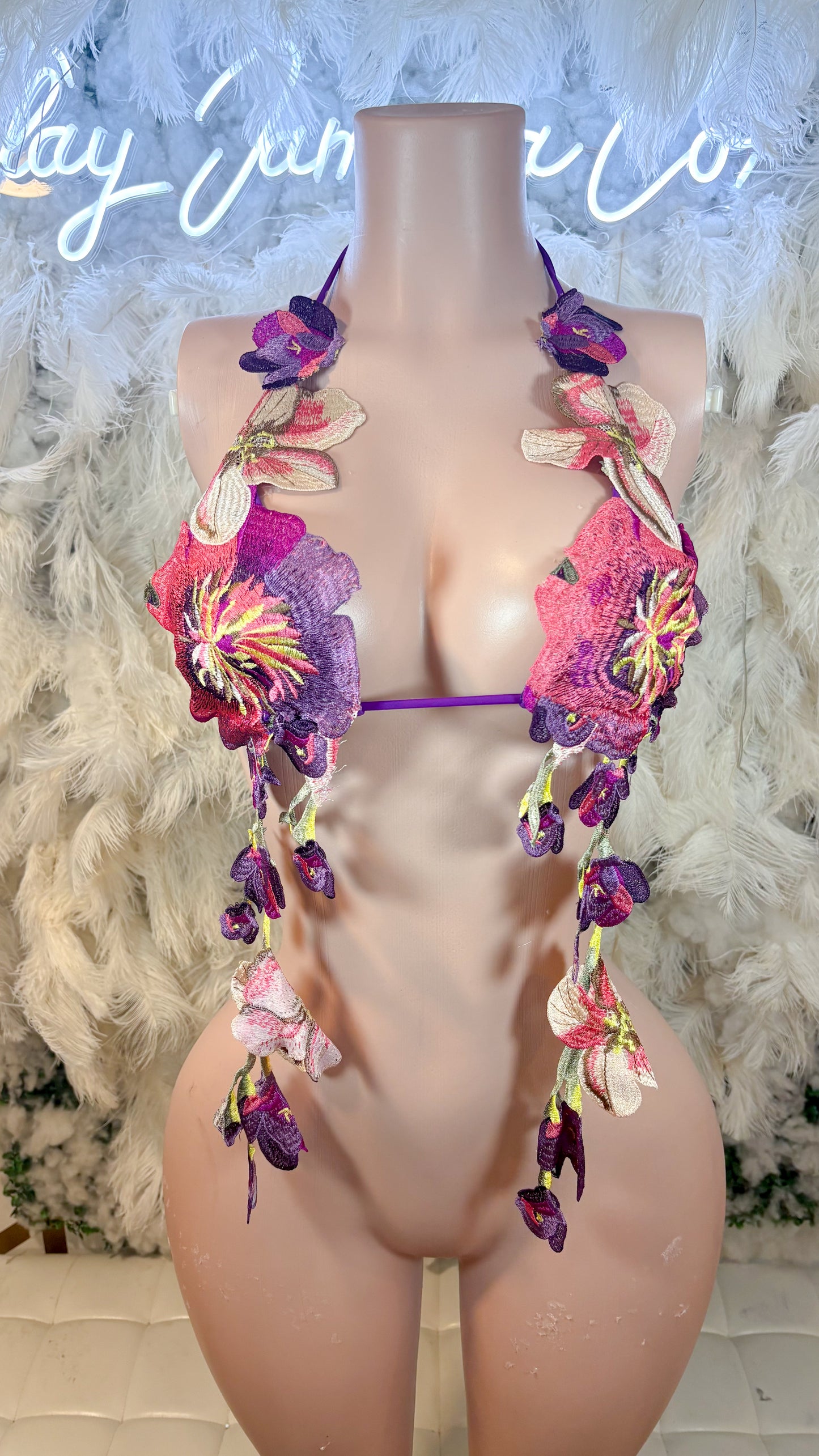 Hawaiian Mojito Sunrise Floral Top - Purple