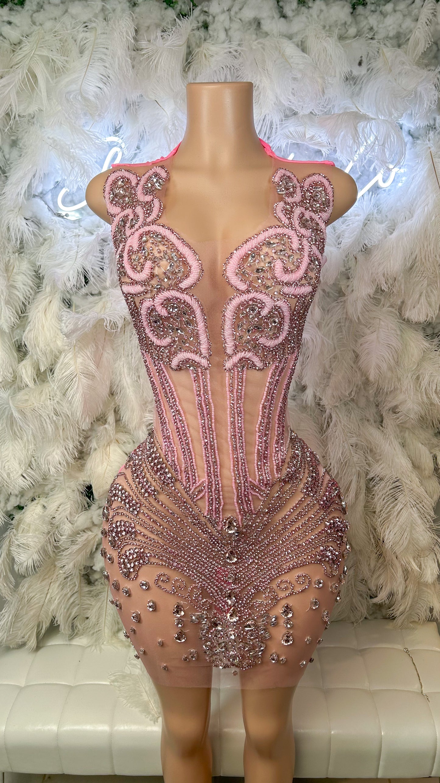 PREORDER ONLY Barbie Dreams Luxury Rhinestone Mini Dress