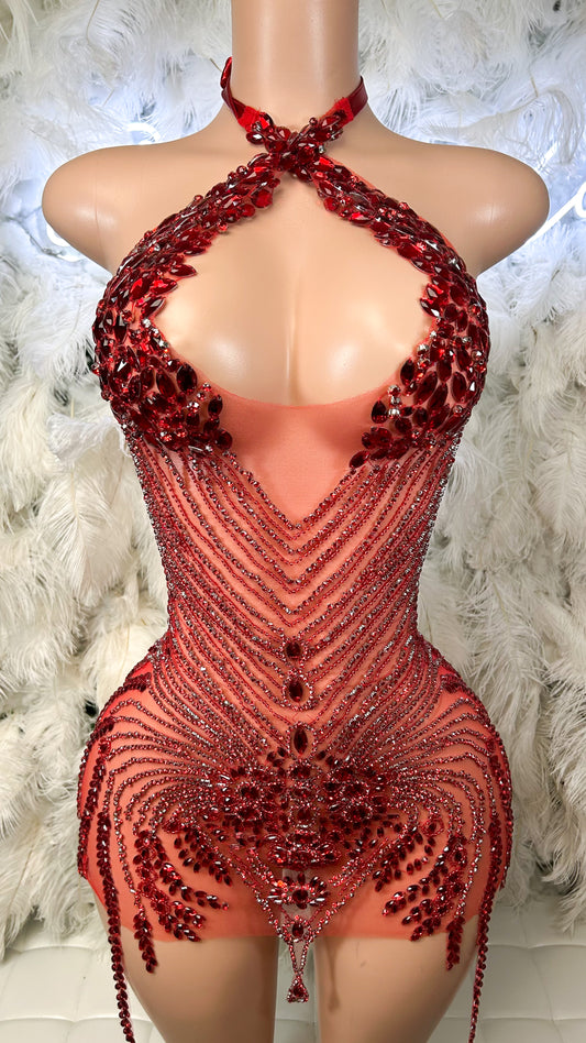 PREORDER ONLY  Dolly Captain Luxury Rhinestone Mini Dress hun